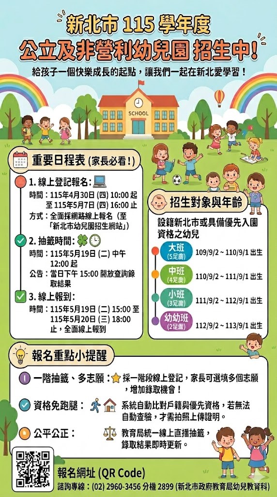 115學年度幼兒園招生
